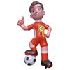 Feestpop voetballer man 40 jaar 4 meter