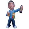 Feestpop man jong geslaagd 4 meter Feestpop man jong geslaagd 4 meter