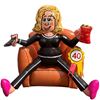 Feestpop bankzitter vrouw 40 jaar 2,5 meter