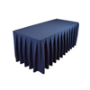 Buffettafel rok blauw geplooid