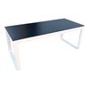 Statafel Flow Grande wit frame, zwart blad 230x80x110