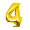 Folie Ballon Goud cijfer 4