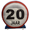 Opblaasbaar verkeersbord 20 jaar