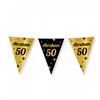 Partyvlag goud Abraham 50 jaar