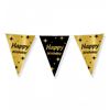 Partyvlag goud Happy Birthday