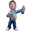 Feestpop man jong 50 jaar 4 meter Feestpop man jong 50 jaar 4 meter