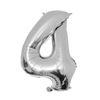 Folie Ballon Zilver cijfer 4