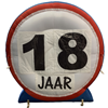 Opblaasbaar verkeersbord 18 jaar