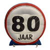 Opblaasbaar verkeersbord 80 jaar