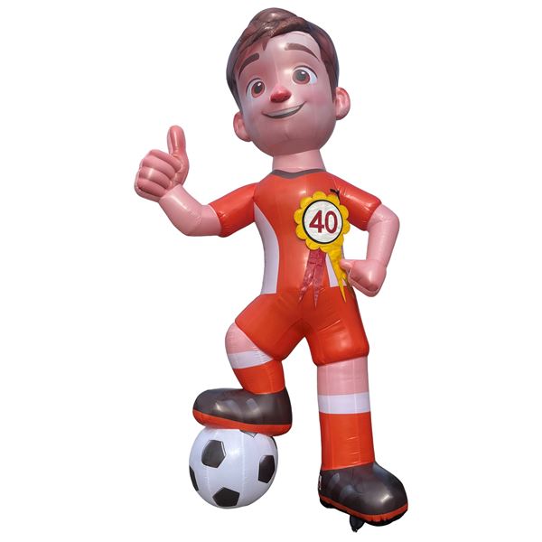 Feestpop voetballer man 40 jaar 4 meter