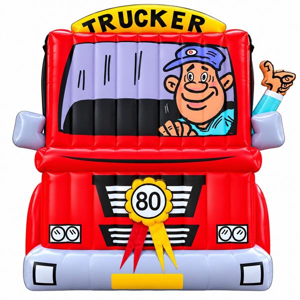 Feestpop trucker man 80 jaar Feestpop trucker man 80 jaar
