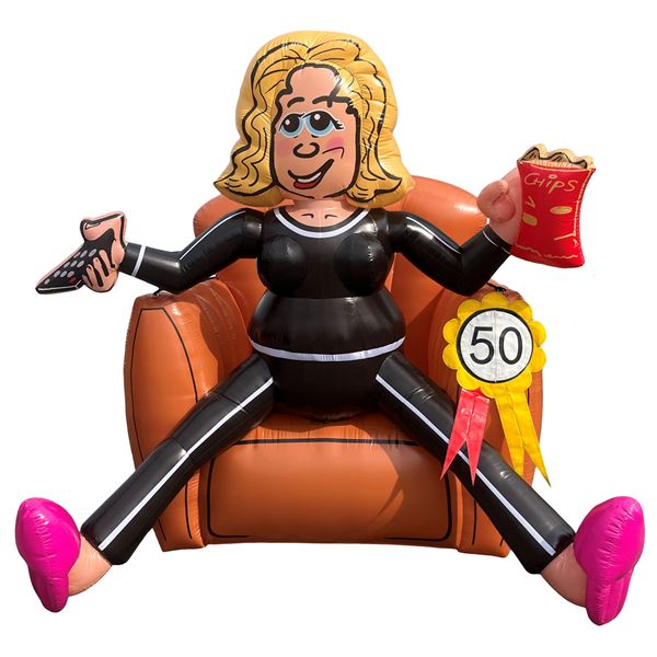 Feestpop bankzitter sarah 50 jaar 2,5 meter