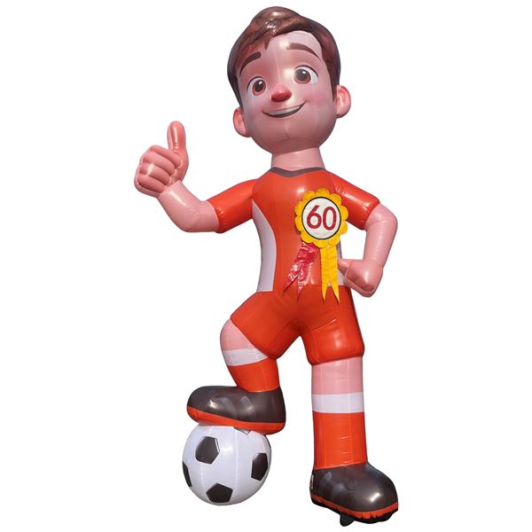 Feestpop voetballer man 60 jaar 4 meter
