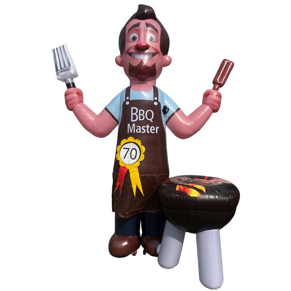 Feestpop BBQ master man 70 jaar 4 meter