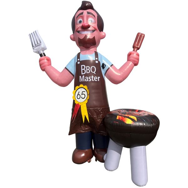 Feestpop BBQ master man 65 jaar 4 meter