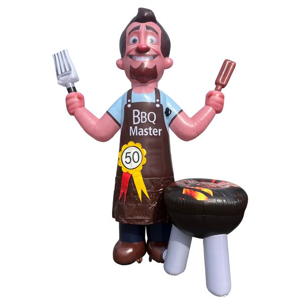 Feestpop BBQ master abraham 50 jaar 4 meter