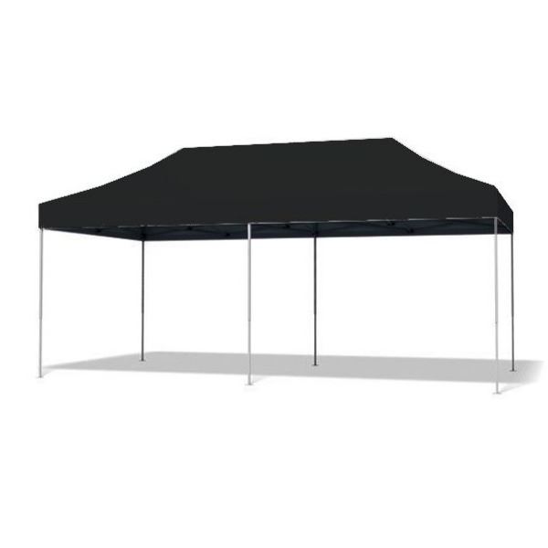 Easy-up tent 3 x 6 meter zwart (incl. opbouw)