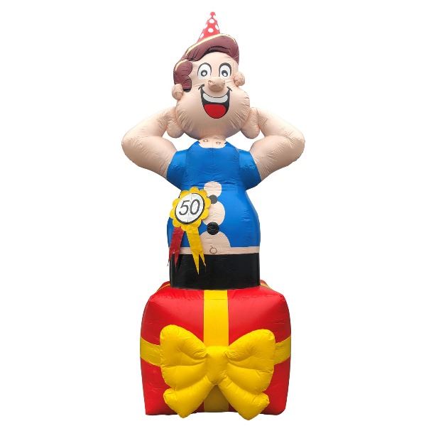 Feestpop Abraham cadeau 50 jaar 4 meter