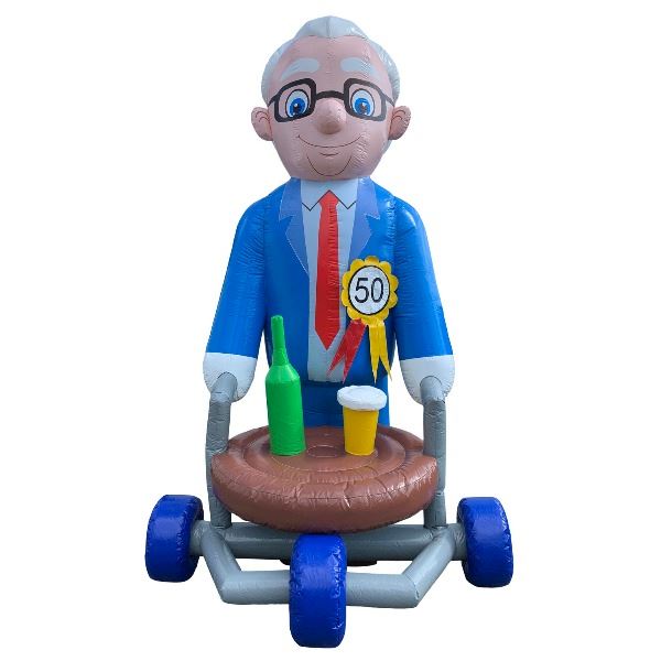 Feestpop Abraham rollator 4 meter 50 jaar