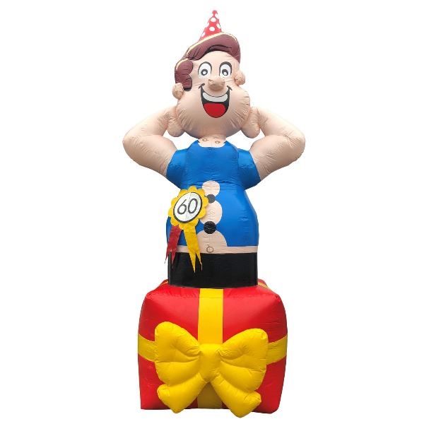 Feestpop man cadeau 60 jaar 4 meter