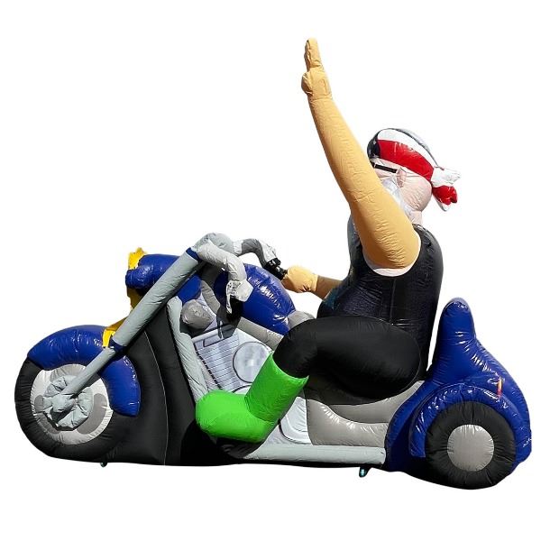 Feestpop man op motor pensioen 3 meter