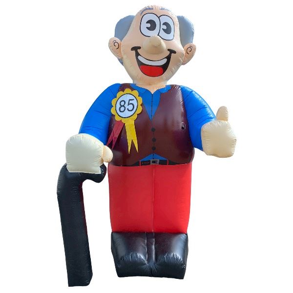 Feestpop man wandelstok 4 meter 85 jaar