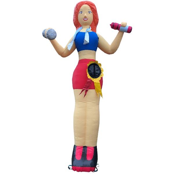 Feestpop sportende vrouw alle leeftijden 4 meter