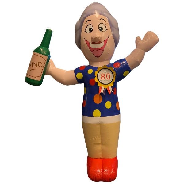Feestpop Vrouw 80 jaar 4 meter