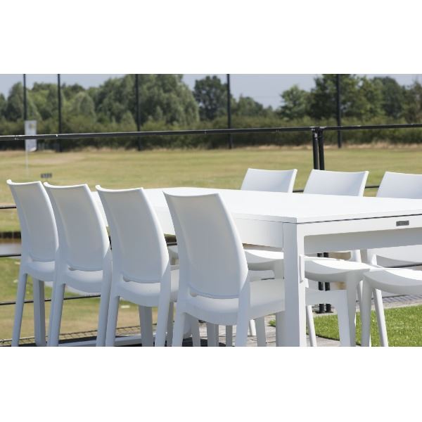 Flow dinertafel wit 180x80x74