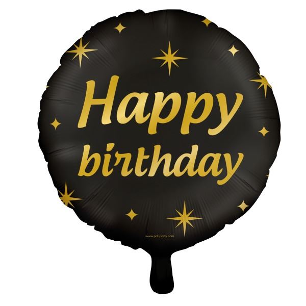 Folie Ballon rond Happy Birthday