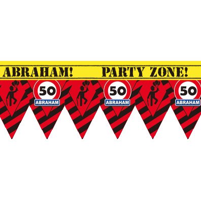 Partytape Abraham 50 jaar