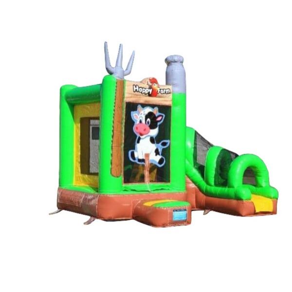 Springkussen Boerderij met Slide