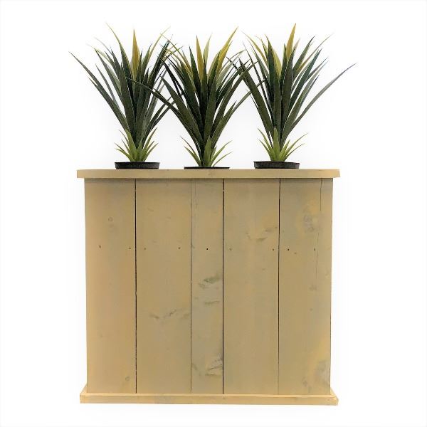 Kunstplant Yucca met steigerhouten bak 