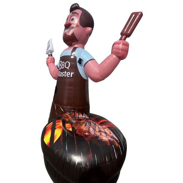 Feestpop BBQ master man 75 jaar 4 meter