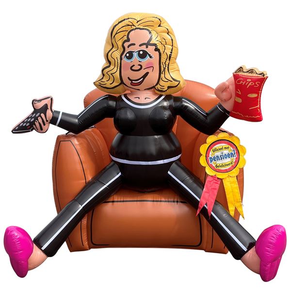 Feestpop bankzitter vrouw Pensioen 2,5 meter