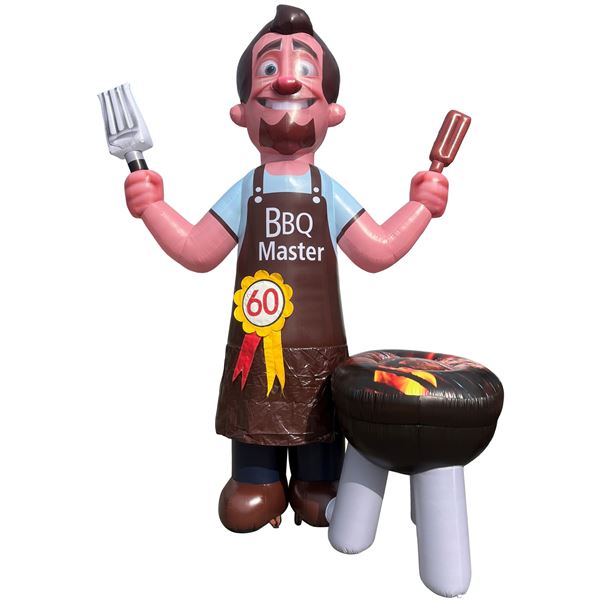 Feestpop BBQ master man 60 jaar 4 meter