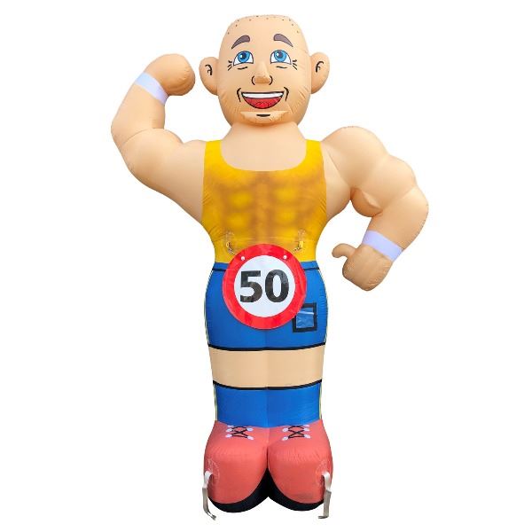 Feestpop gespierde Abraham 50 jaar 3,5 meter