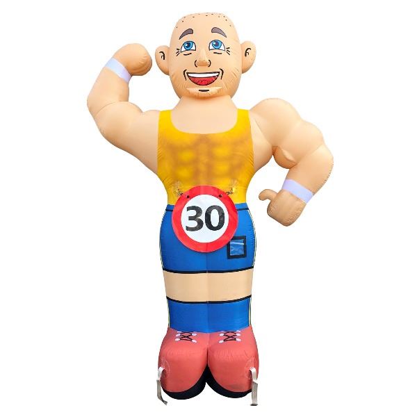 Feestpop gespierde man 30 jaar 3,5 meter