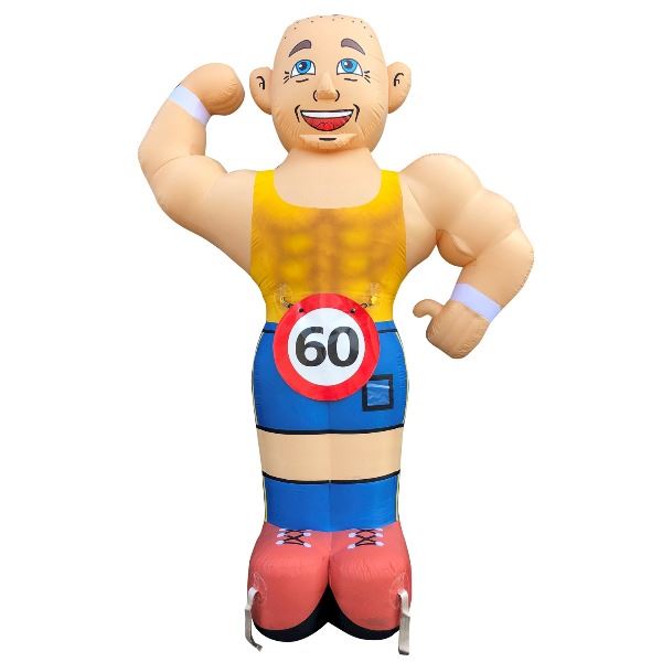 Feestpop gespierde man 60 jaar 3,5 meter