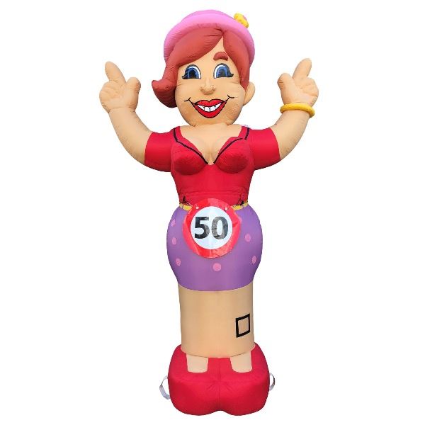 Feestpop juichende sarah 50 jaar 4 meter