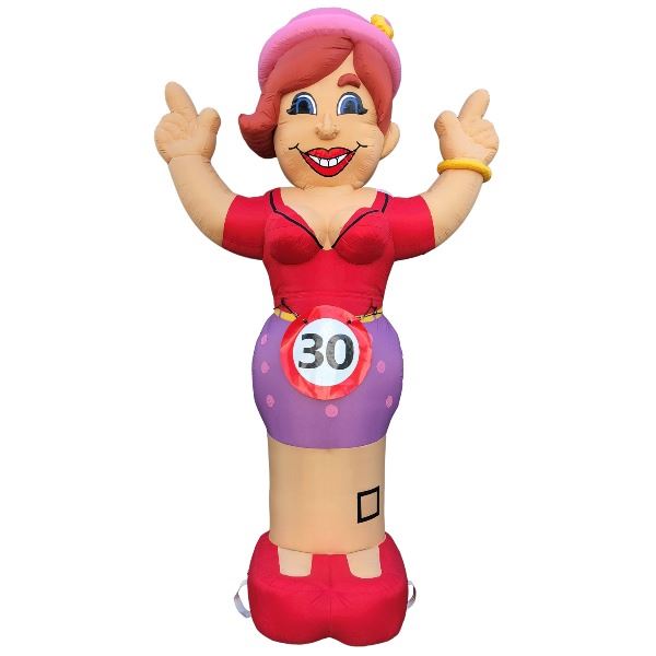 Feestpop juichende vrouw 30 jaar 4 meter