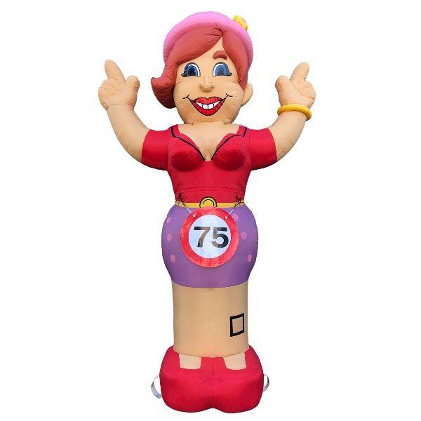Feestpop juichende vrouw 75 jaar 4 meter