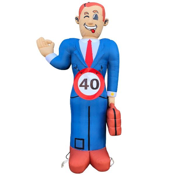 Feestpop Kantoorman 40 jaar 3,5 meter