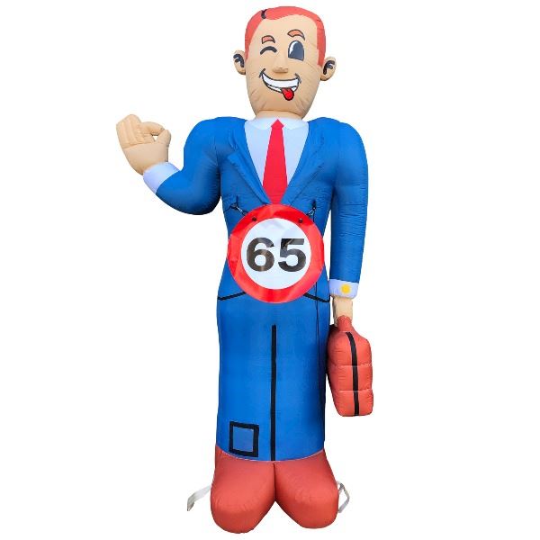 Feestpop Kantoorman 65 jaar 3,5 meter