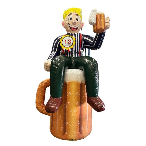 feestpop man op glas 18 jaar 4 meter