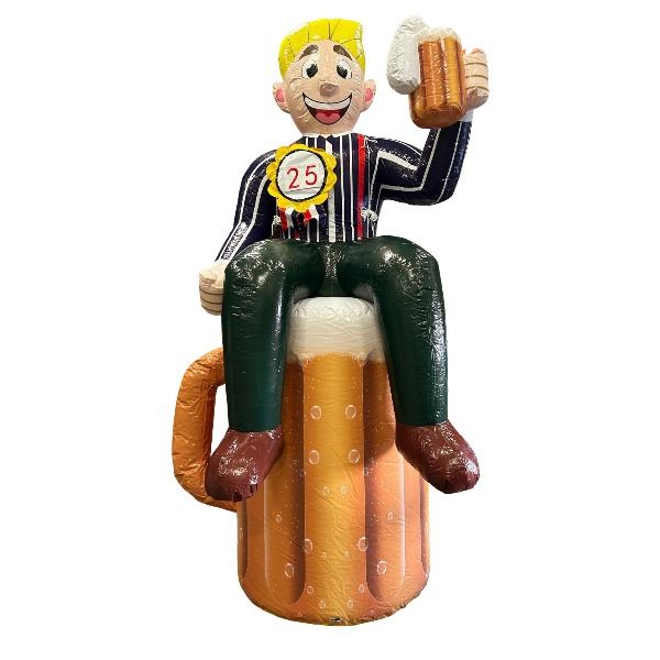 feestpop man op glas 25 jaar 4 meter