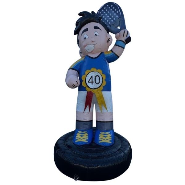 Feestpop man padel 40 jaar 4 meter