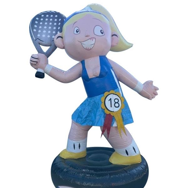 Feestpop vrouw padel 18 jaar 4 meter