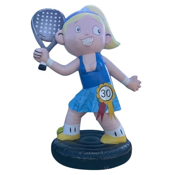 Feestpop vrouw padel 30 jaar 4 meter