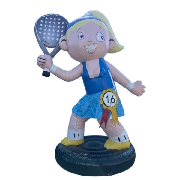 Feestpop vrouw padel 16 jaar 4 meter
